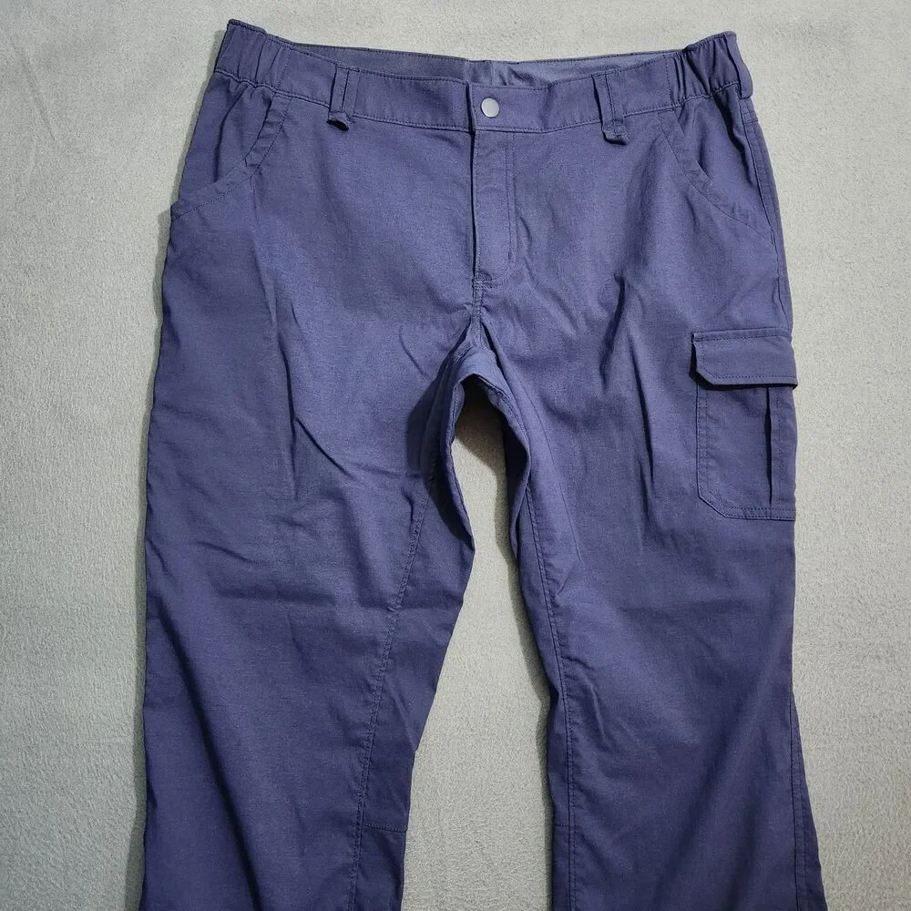 Duluth Trading Co Pants Women 16x31(28.5) Navy Blue Cargo Nylon Outdoor Hiking